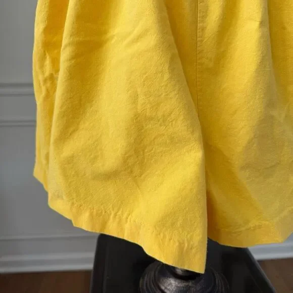 Vintage 80s Maurice Michaels Yellow Romper Ruffle M L - Picture 5 of 9
